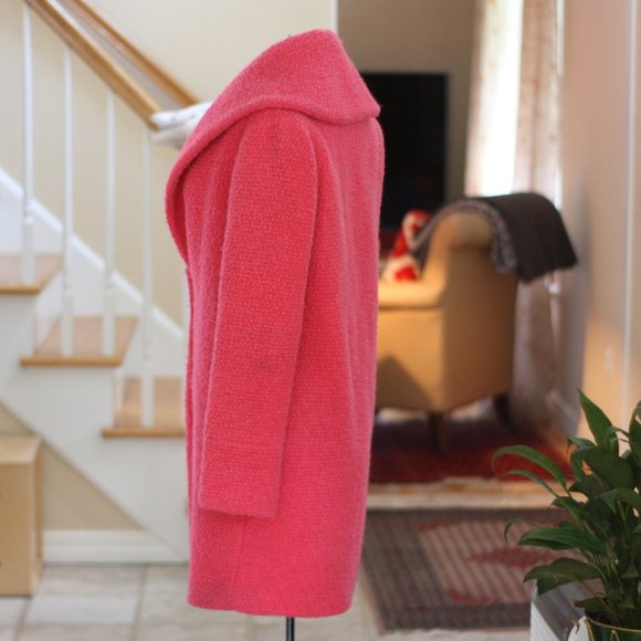 J. CREW Raspberry Pink Curly Felted Wool Jacket - Picture 2 of 7